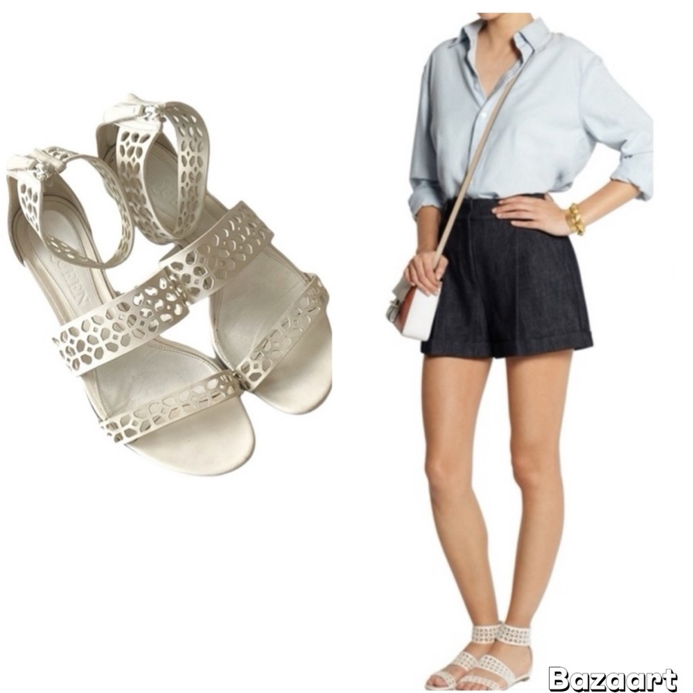 Alexander McQueen Laser Cut Flat Sandals